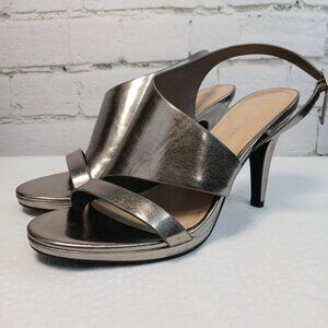 WOMENS THE LIMITED TERRA HEELS IN PEWTER , 4" HEEL, LIKE NEW CONDITION SIZE 9.5